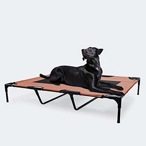 WilTec Hamaca para Perros y Gatos Portátil Outdoor Marrón XL 122x93x20cm hasta 30kg Cama Mascotas Animales