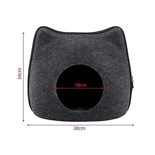 WMPRTT Gato Cueva de Mascotas Cama Cueva de Gato para Gatos Gatitos Mascotas, Casa para Gatos Interior, Cama para Gatos/Perros Pequeños/Animal Doméstico para 10 kg Dentro de Gato (Brown)