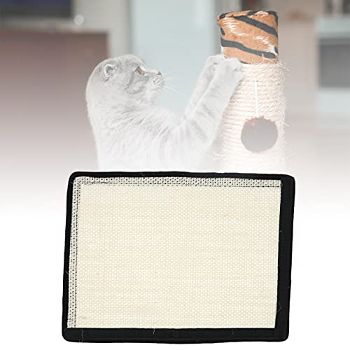 WNSC Alfombrilla para rascar Suelo para Gatos, Alfombra de sisal Natural Alfombrilla para rascar para Gatos Compatible con Sujetadores de Bucle de Gancho para muelas de Gato para sofá(S)