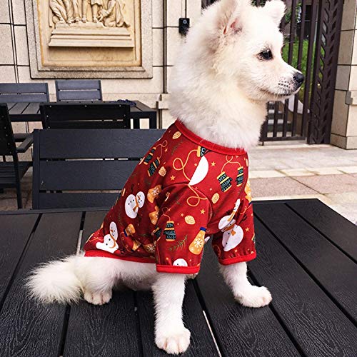 WOOAI Nueva Ropa para Perros, Chaleco Barato para Cachorros, Camisas para Perros, Ropa de Navidad para Perros, Disfraz para Perros, Ropa para Gatos de Dibujos Animados para Perros pequeños