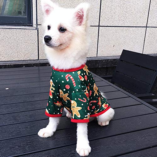 WOOAI Nueva Ropa para Perros, Chaleco Barato para Cachorros, Camisas para Perros, Ropa de Navidad para Perros, Disfraz para Perros, Ropa para Gatos de Dibujos Animados para Perros pequeños