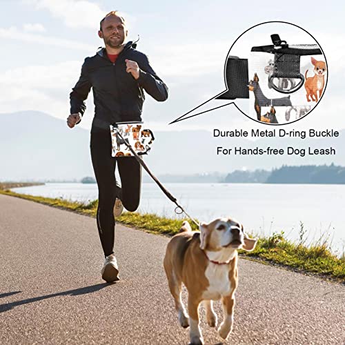 Wowakou Bolsa de entrenamiento para perros, lindo perro Husky, Chihuahua Shar Pei, cachorro para mascotas, juguetes, Kibble, riñonera para cachorros, caminar, correr