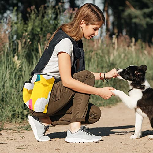 Wowakou Bolsa para golosinas para perros, verano, vacaciones, playa, sombrillas, toallas, bolsa de entrenamiento para mascotas, juguetes de Kibble, riñonera para cachorros, caminar, correr, etc