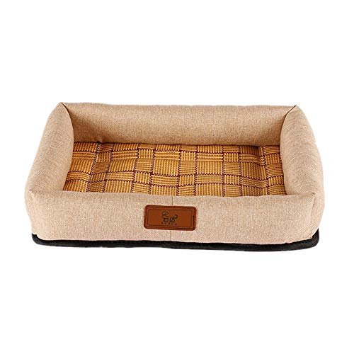 WPCASE Camas para Mascotas Colchonetas para Perros Alfombrilla De RefrigeracióN,Cojines para Mascotas,Comodidad para Perros Y Gatos Small,Beige