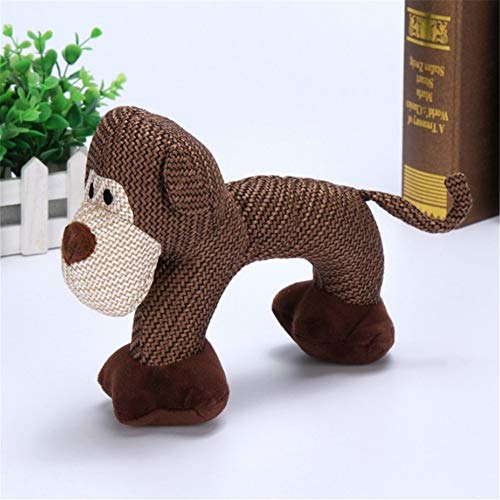 WPCASE Peluche Perro Pequeño Juguetes para Perros Mono Elefante Oveja Juguetes Blandos Regalos Chirriantes para Perros Juguete Molar Resistente A Las Mordeduras Monkey