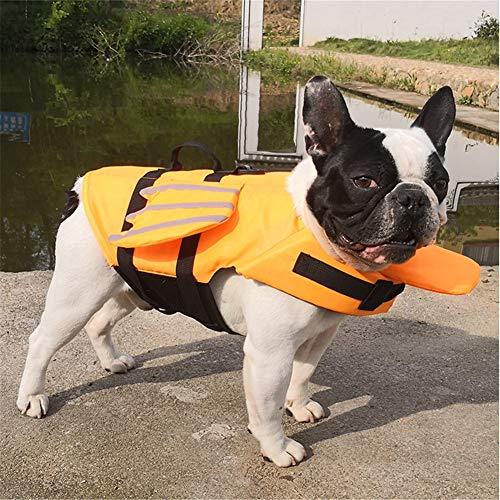 WPCASE Salvavidas Perro Flotador Perro PequeñO Chalecos Salvavidas De Los Perros Chaleco Flotante del Perro,Chaleco Salvavidas Exterior del Perro Orange,2XL