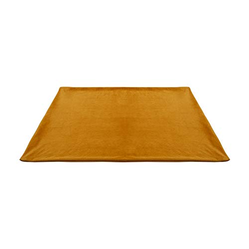 WUFY - Manta terapéutica para perro, edredón para mascotas de compañía, antiestrés, muy suave, lavable, cama para perro y gato, mostaza 0,5 kg 60 x 45 cm