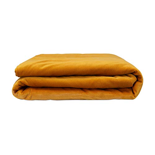 WUFY - Manta terapéutica para perro, edredón para mascotas de compañía, antiestrés, muy suave, lavable, cama para perro y gato, mostaza 0,5 kg 60 x 45 cm