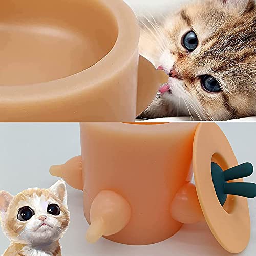 WYHH Alimentador de Pezones para Cachorros, Cachorros Recién Biberon Gatos Nacidos Alimentador Leche Recién Nacido Mascota Pequeño Feeder Adecuado para Pequeños Gatitos Conejos