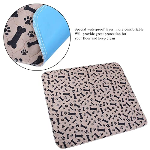 WYQQ Cojín de Cama para Cachorros, Gatos y Gatos, poliéster, Reutilizable, Impermeable, Manta para Perros, a Prueba de orina, Forma de Hueso de café, Mascotas, Mantas Extra absorbentes para sofá