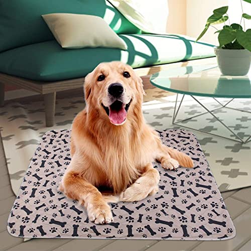 WYQQ Cojín de Cama para Cachorros, Gatos y Gatos, poliéster, Reutilizable, Impermeable, Manta para Perros, a Prueba de orina, Forma de Hueso de café, Mascotas, Mantas Extra absorbentes para sofá