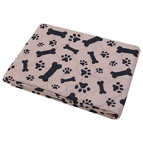 WYQQ Cojín de Cama para Cachorros, Gatos y Gatos, poliéster, Reutilizable, Impermeable, Manta para Perros, a Prueba de orina, Forma de Hueso de café, Mascotas, Mantas Extra absorbentes para sofá