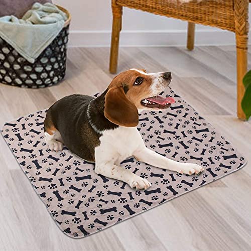 WYQQ Cojín de Cama para Cachorros, Gatos y Gatos, poliéster, Reutilizable, Impermeable, Manta para Perros, a Prueba de orina, Forma de Hueso de café, Mascotas, Mantas Extra absorbentes para sofá