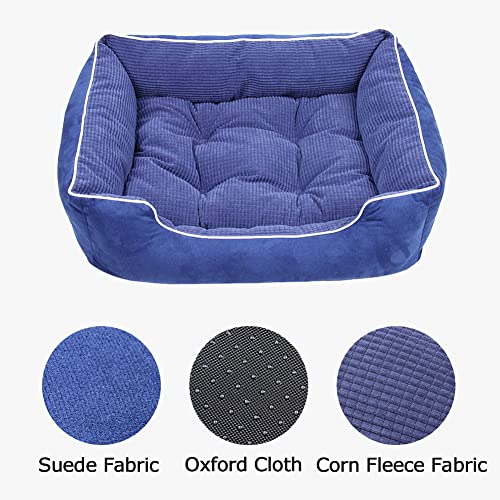 WYYUE Cama para Cachorros, Cama para Perros Hecha de algodón PP, Cama para Perros de Espuma viscoelástica con cojín extraíble, Resistente a Las mordeduras, para un Alivio ortopédico y un Mejor sueño