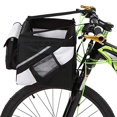 XDLH Cesta De La Bicicleta, Gato Y Perro Cesta, Bicicleta Manillar Cesta De Tela, Bolsa Plegable, Desmontable, De Picnic IR De Compras, Viajar con Seguridad con El Animal Doméstico,Azul