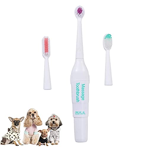 XHAEJ Cepillo de Dientes de ultrasonido para Perros-Professional Electric Dog Cepillo de Dientes para pequeños Perros Grandes y Gatos