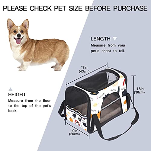 Xingruyun Transportín Perro Gato Nubes de Calabaza de Pollo Bolsa de Transporte Plegable para Mascotas Transpirable Portador de Viaje para Perro y Gato 43x26x30 cm