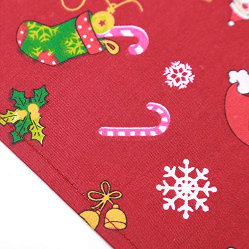 Xinlie Bandanas Navideñas para Mascotas Babero Baberos Triángulo Bandanas Bandana Perro de Navidad Pañuelo Bufanda de Mascota Navidad Bufanda de Algodón para Mascotas para Perros y Gatos(2 Piezas)