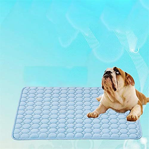 Xinllm Manta Fria para Perros Alfombra Refrescante Perro Cool Mat For Dog Cool Dog Mat Cat Cooling Mat Cool Dog Bed Dog Cooling Rabbit Cooling Mat Blue,XL