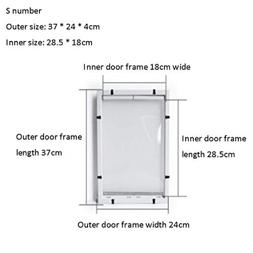 XINYAN JIA Puerta Mascotas Que Ahorra Energía Condiciones Climáticas Extremas, Puerta Mascotas Pequeña, Fácil Instalar Aislante, Puerta Mascotas Prueba Intemperie Túnel Telescópico,S