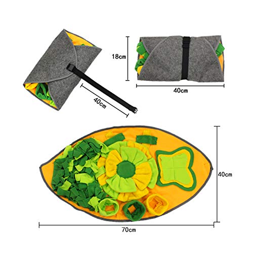 Xionghonglong Alfombra para Perros,Juegos para Perros y Rompecabezas,Estera de Entrenamiento,Juguetes interactivos para Perros,Alfombrilla de alimentación,Olfatear Mascotas,Dog Dog Puzzle (Koi)