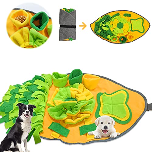 Xionghonglong Alfombra para Perros,Juegos para Perros y Rompecabezas,Estera de Entrenamiento,Juguetes interactivos para Perros,Alfombrilla de alimentación,Olfatear Mascotas,Dog Dog Puzzle (Koi)