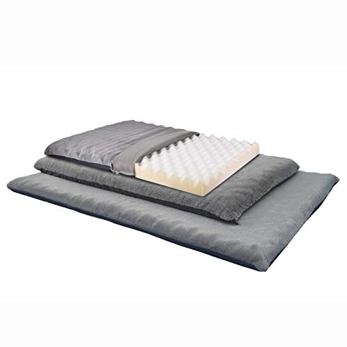 xishuashua Cama De Espuma Viscoelástica para Perros | Colchón Ortopédico De Felpa, Cama para Articulaciones Terapéuticas Y Alivio Muscular, Funda De Cama Extraíble Y Lavable