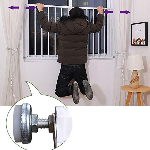 XJJUN Cerca De La Ventana De La Bahía Red De Seguridad Invisible Golpe Gratis Balcón Alto Anti-Robo Casa Aleación De Aluminio Habitación Apto for Niños (Color : White, Size : Long 101-130cm)