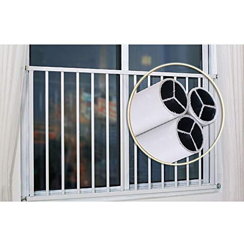 XJJUN Cerca De La Ventana De La Bahía Red De Seguridad Invisible Golpe Gratis Balcón Alto Anti-Robo Casa Aleación De Aluminio Habitación Apto for Niños (Color : White, Size : Long 101-130cm)