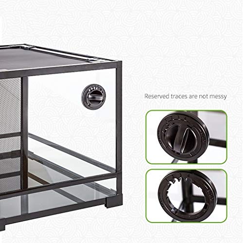 Xu-pet Caja Reptil Cría Tanque, Cisterna Reproducción RSS Reloj Lagarto hámster Tortuga Caja del hogar Caja del Gato del Perro casa del Animal doméstico (Size : 45 * 45 * 60CM)