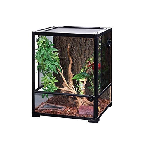 Xu-pet Caja Reptil Cría Tanque, Cisterna Reproducción RSS Reloj Lagarto hámster Tortuga Caja del hogar Caja del Gato del Perro casa del Animal doméstico (Size : 45 * 45 * 60CM)