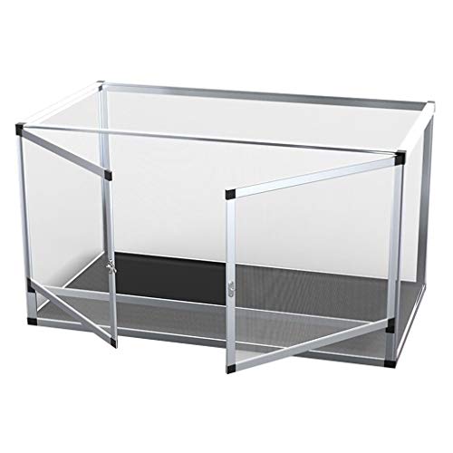 Xu-pet Pitón Insecto Metal Jaulas, Anti-Escape Respirable panorámico Caja de Vivarium, La Tienda de Animales Reptil Arbóreo camaleón Tanque (Size : 60 * 43 * 43CM)