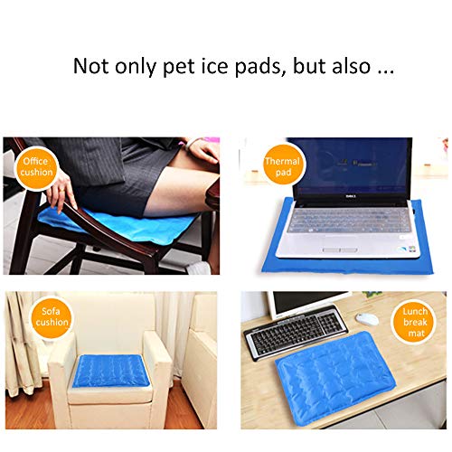 XWEM Pet refrigeración Mat, Resistente a abrasión colchón Lavable para Gatos y Perros para el enfriamiento Continuo, Adecuado para Ropa Cama Cama Animal doméstico y la ventilación,Royal Blue,XL