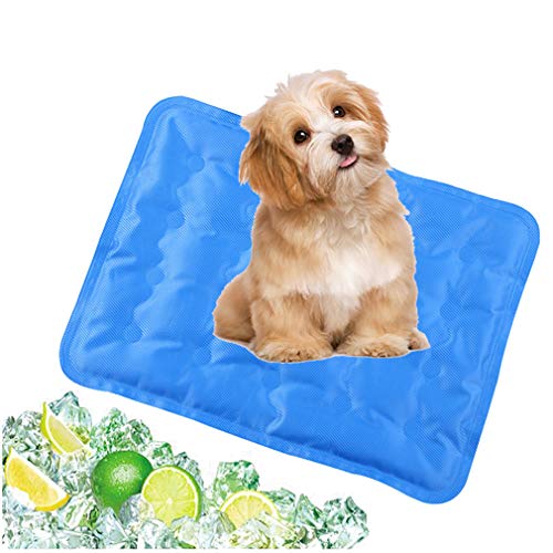 XWEM Pet refrigeración Mat, Resistente a abrasión colchón Lavable para Gatos y Perros para el enfriamiento Continuo, Adecuado para Ropa Cama Cama Animal doméstico y la ventilación,Royal Blue,XL