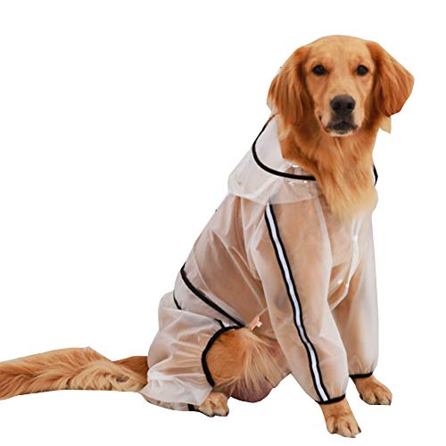 XXDYF Impermeables para Perros Mascotas Poncho con Capucha, Cachorro De Perro Mascotas Ligeras Transparente Capa para Perros Pequeños Y Medianos,3XL