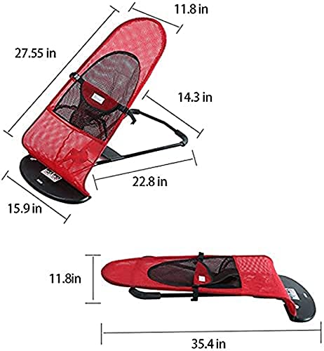 XXzhang Hamaca para gato, mecedora para perro, cama para perro con tres ajustes de altura, asiento elástico plegable para dormir, color rojo