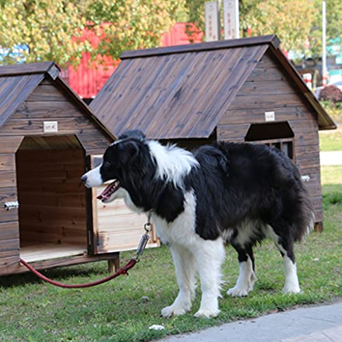 XYF Casa De Mascotas Al Aire Libre, Caseta De Madera Aislante Grande para Perros, con Una Base Extraíble Que Es Fácil De Limpiar, Resistente A La Lluvia Y Al Agua (Color : A, Size : 12.9 Inches)