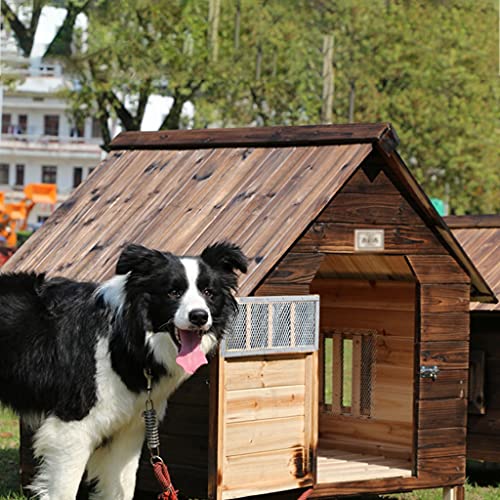 XYF Casa De Mascotas Al Aire Libre, Caseta De Madera Aislante Grande para Perros, con Una Base Extraíble Que Es Fácil De Limpiar, Resistente A La Lluvia Y Al Agua (Color : A, Size : 12.9 Inches)