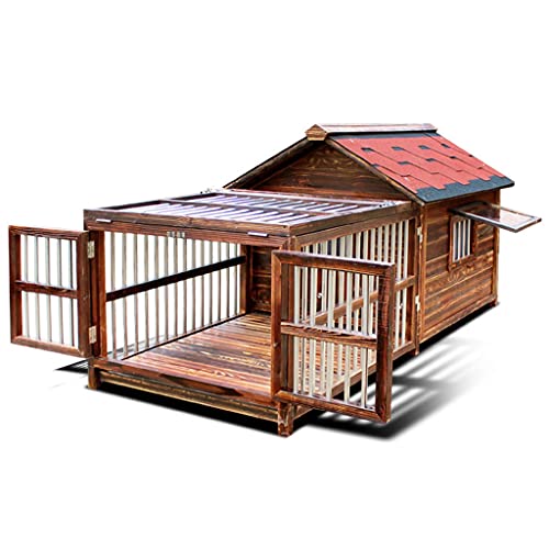 XYF Caseta De Madera para Perros, Resistente Exterior De La Casa De Perro 33,4 Pulgadas De Alto, Four Seasons Universal Casa De Perro, Adecuado para Jardines Y Patios Traseros.