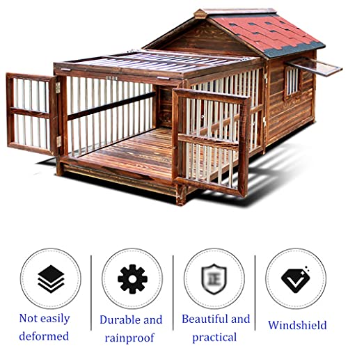 XYF Caseta De Madera para Perros, Resistente Exterior De La Casa De Perro 33,4 Pulgadas De Alto, Four Seasons Universal Casa De Perro, Adecuado para Jardines Y Patios Traseros.