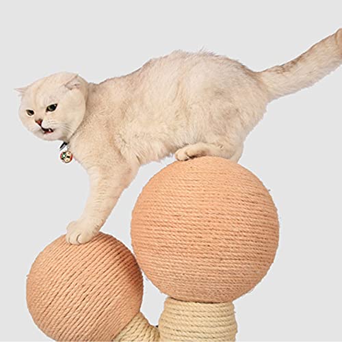 YAMMY Cactus, Gato, Marco de Escalada, Plataforma de Madera para Saltar para Gatos, Poste rascador, Arena para Gatos, Suministros para Gatos Grandes con Pelotas de Juguete (Mascota)