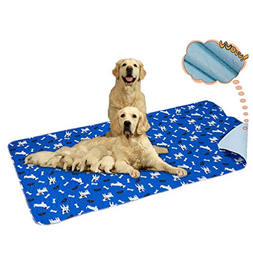 Yangbaga Empapadores Perros, Pañales de Perro Lavable y Reutilizables Empapadores de Entrenamiento para Adecuado para Perros Pequeños y Medianos o Gatos, Antideslizante (90 * 160cm)