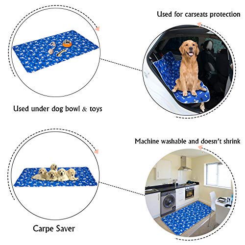 Yangbaga Empapadores Perros, Pañales de Perro Lavable y Reutilizables Empapadores de Entrenamiento para Adecuado para Perros Pequeños y Medianos o Gatos, Antideslizante (90 * 160cm)