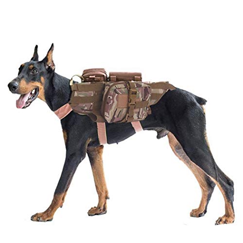 YANODA Ejército táctica Militar Chalecos Perro Perro Ropa de Entrenamiento soporta Carga Arnés del Entrenamiento del Perro de Rescate SWAT Chaleco arnés for Mascotas Adjustable Harness