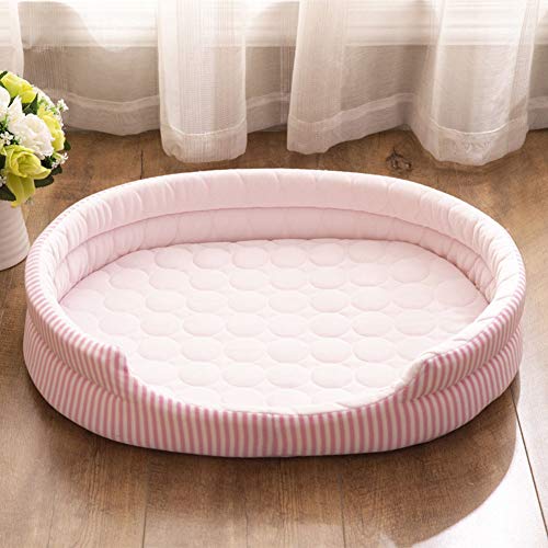 YAOTT Cama para Mascotas,Almohadilla Acolchada de enfriamiento automático,Colchoneta de refrigeración para Mascotas Estera de enfriamiento para Perro Gato Rosado 58 * 45cm