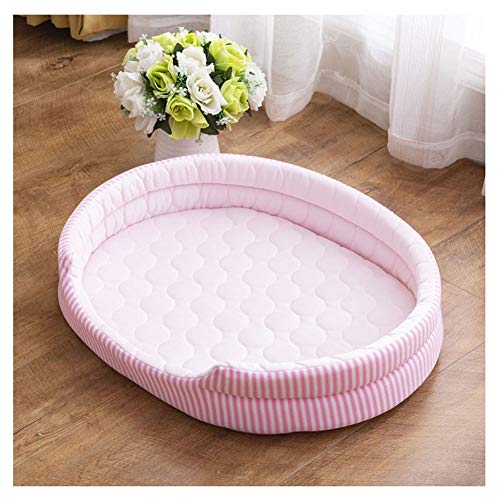 YAOTT Cama para Mascotas,Almohadilla Acolchada de enfriamiento automático,Colchoneta de refrigeración para Mascotas Estera de enfriamiento para Perro Gato Rosado 58 * 45cm