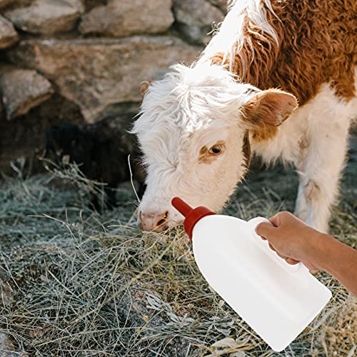 Yardwe Botella de lactancia de leche de cordero de 2 litros Botella de alimentación de cordero para animales pequeños Botellas de leche para cordero becerro cabra ganado