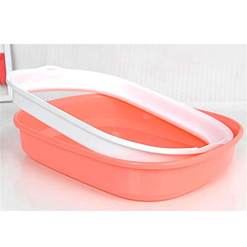 Yaunli Cubierta Inodoro para Animales domésticos Sanitaria Paquete Grande de Bandeja de Arena for Gatos con Pala - Inodoro Hygeine, Ideal for el Gato Alto Inodoro portátil para Perros y Mascotas