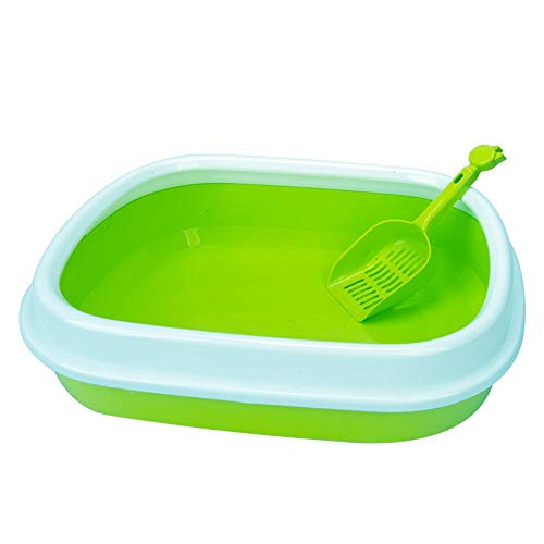 Yaunli Cubierta Inodoro para Animales domésticos Sanitaria Paquete Grande de Bandeja de Arena for Gatos con Pala - Inodoro Hygeine, Ideal for el Gato Alto Inodoro portátil para Perros y Mascotas