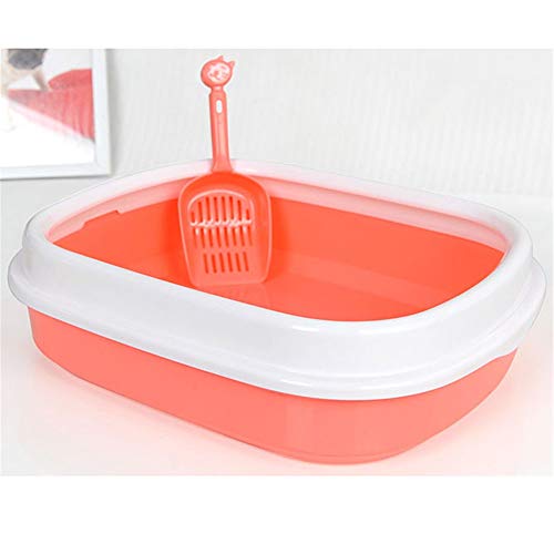 Yaunli Cubierta Inodoro para Animales domésticos Sanitaria Paquete Grande de Bandeja de Arena for Gatos con Pala - Inodoro Hygeine, Ideal for el Gato Alto Inodoro portátil para Perros y Mascotas